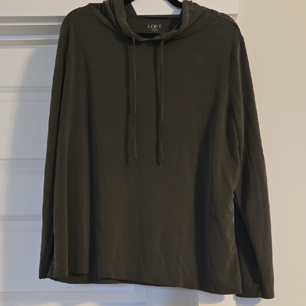 LOFT Women's Dark Green Long Sleeve Top